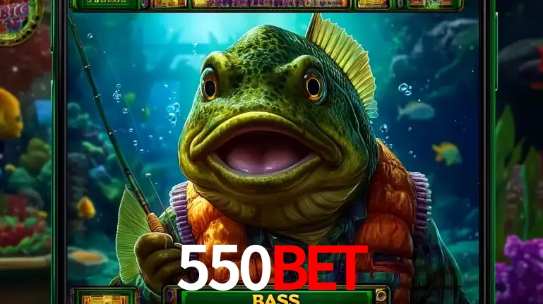 Personagem de peixe pescador do popular jogo de slot com tema de pescaria, uma das emocionantes opções de caça-níqueis para jogar e ganhar no cassino 550BET.